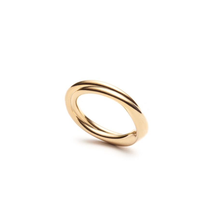 Twirled Heart-Line Ring - Yellow-gold - Les Penchants